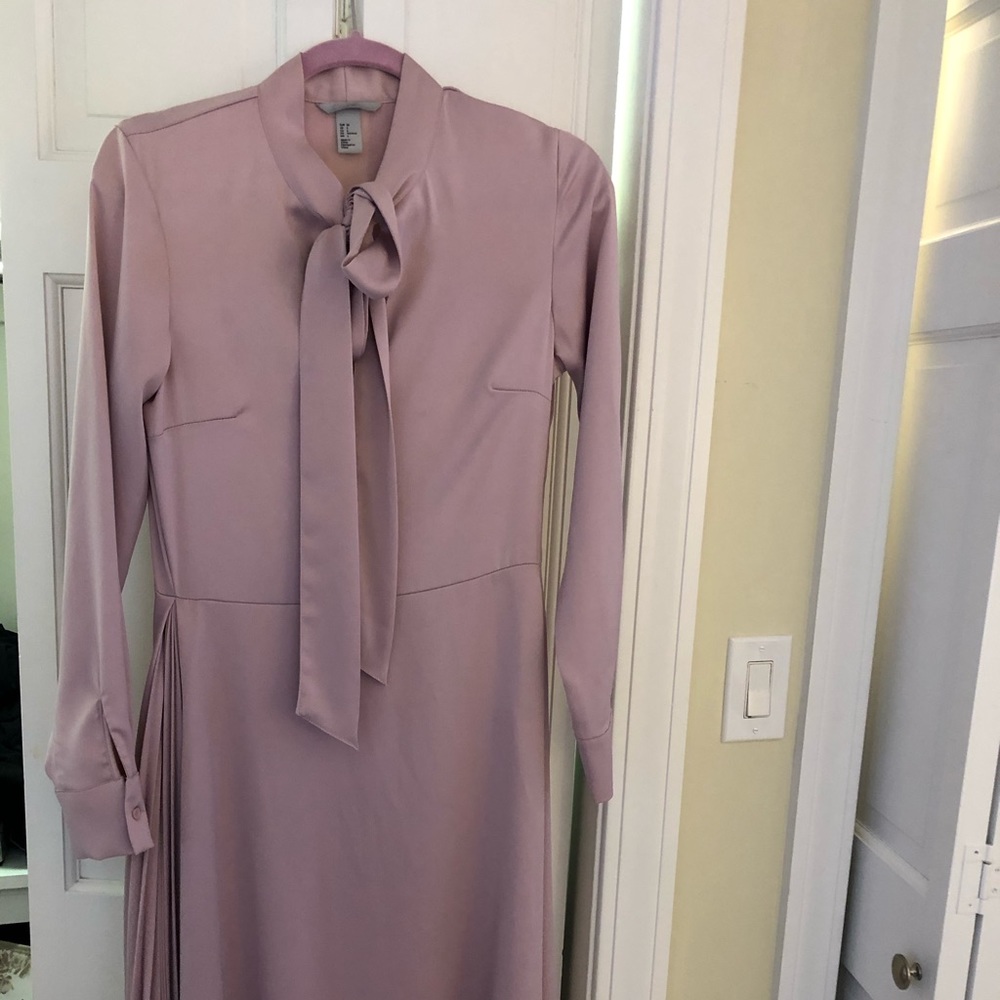 H&M silky bowtie dress